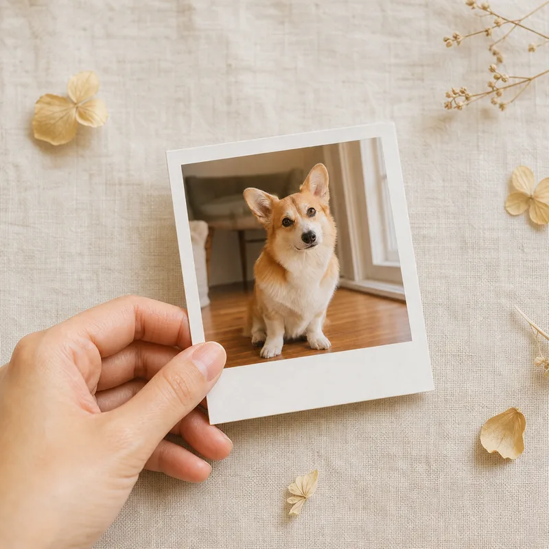 Upload a clear photo or polaroid
